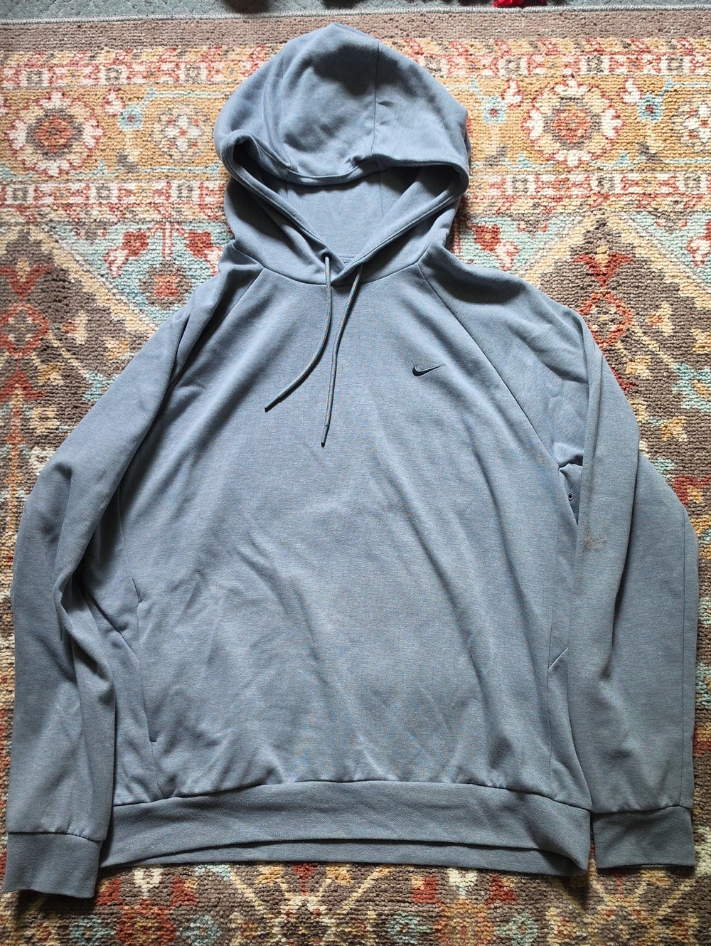Mens Nike Grey Pullover Hooded Sweatshirt Large Dri-fit